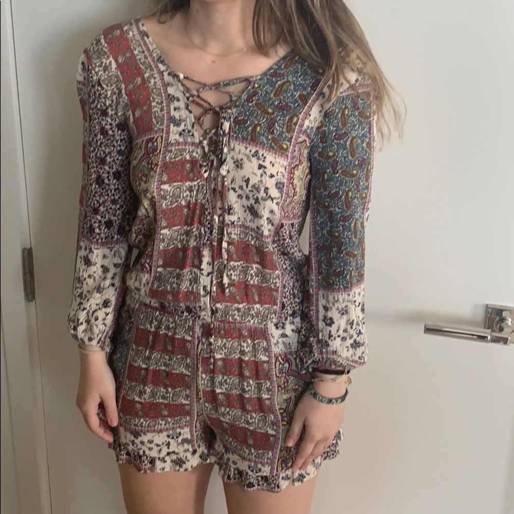 American Eagle Multi Colored Romper